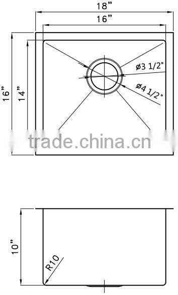 CUPC Certificate Handmade single bowl handmade sink