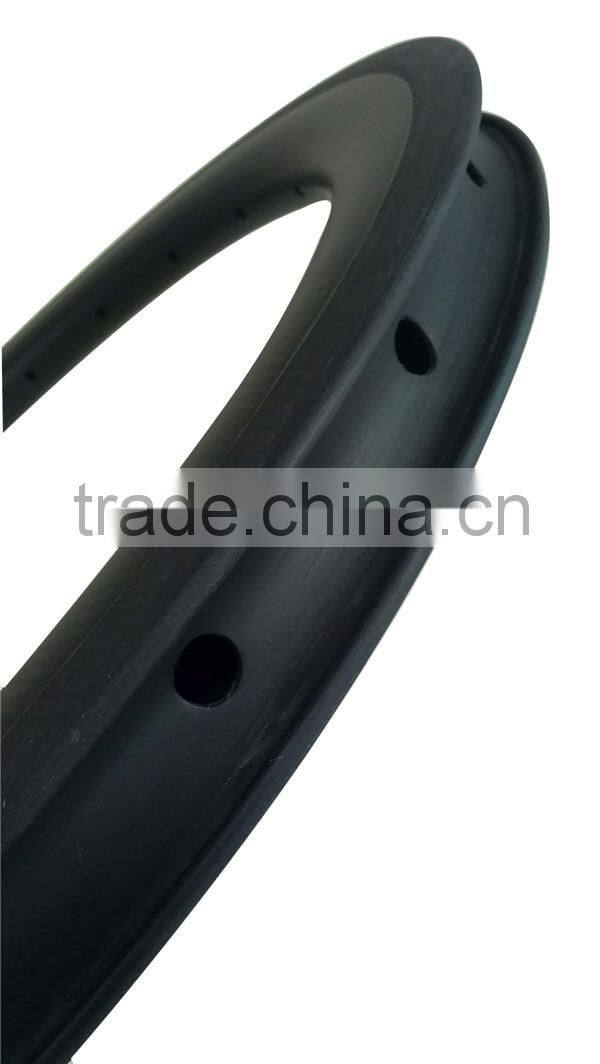 carbon bicycle clincher wheel 40mm bike rim full carbon fiber light weight clincher kid's rim 18" carbon rim for folding bicycle