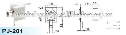 3.5mm female dual phone jack