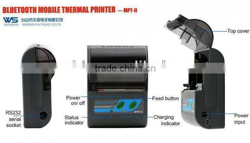 2 inch mini bluetooth printer for developer/bank receipt printer