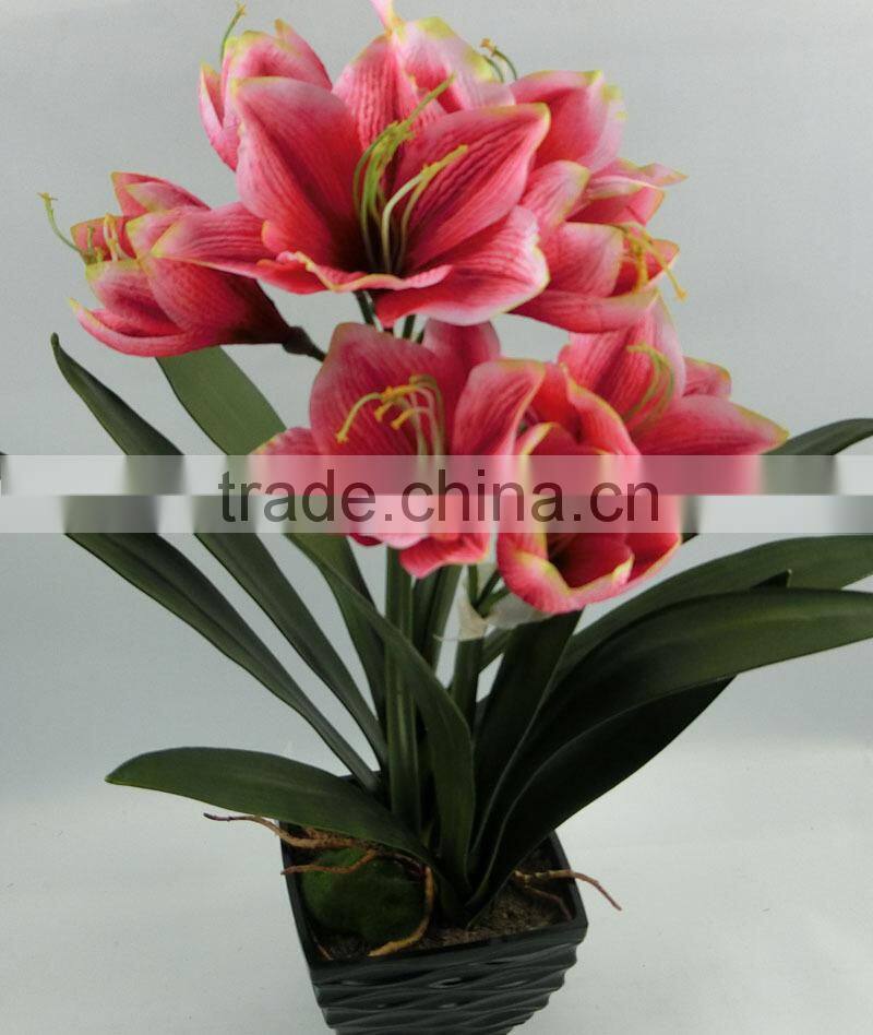 Pure handmade factory direct artificial flower /fake clivia wholesale price