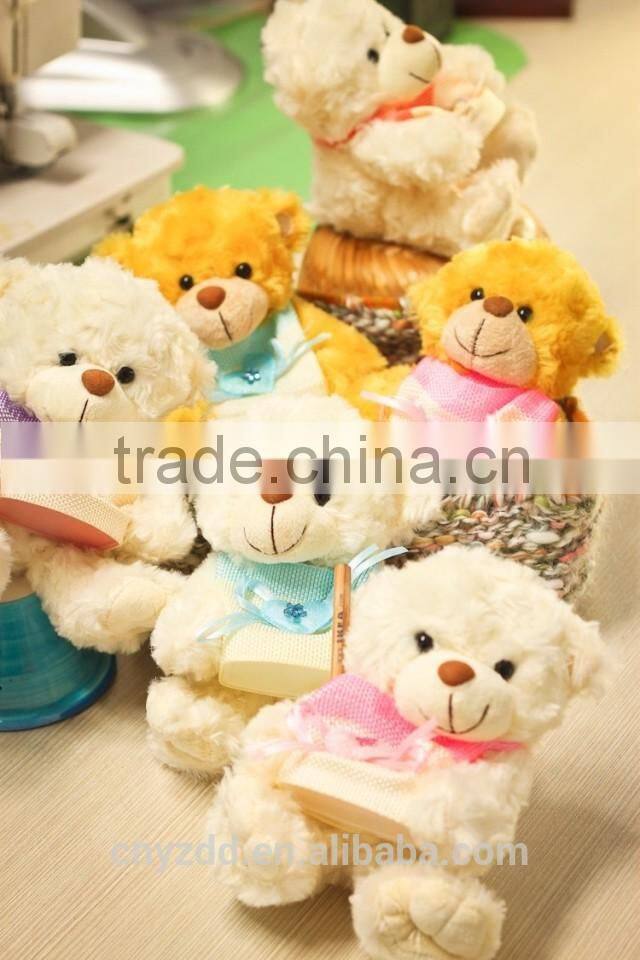 Soft Toy Teddy Bear Holding Basket/Gift Toy Teddy Bear with Sucker /Stuffed ToyWhite and Brown Teddy Bear