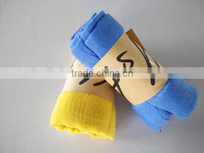 Wholesale Fall Winter Solid Color Cotton Viscose Fashion Ladies Plain Shawl Scarf