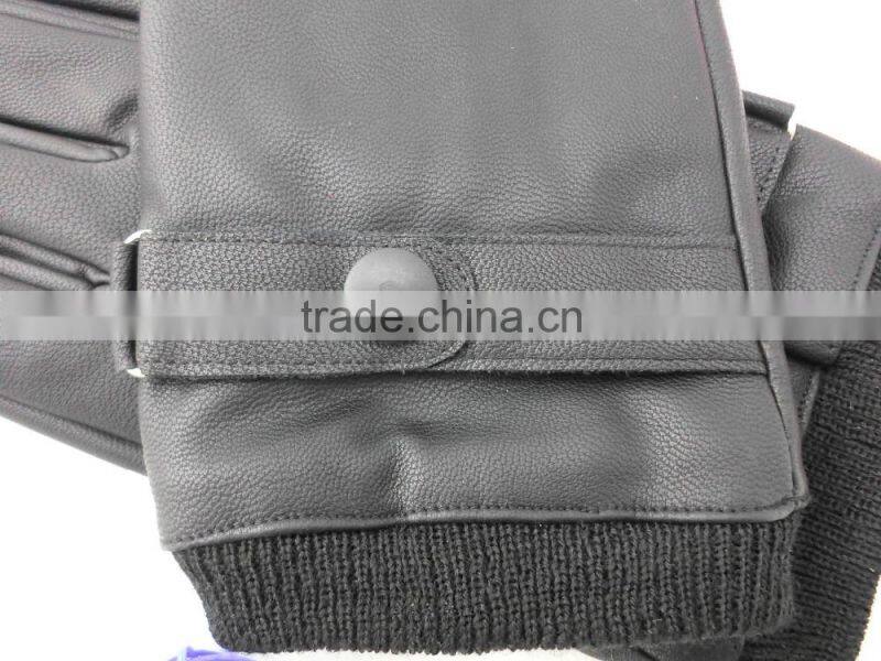 Compact men's leather gloves, fall and winter warm fashion line cycling gloves, Cold Weather Gloves