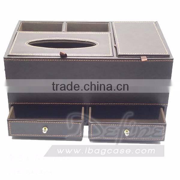 Office Pu Leather Desk Organizer