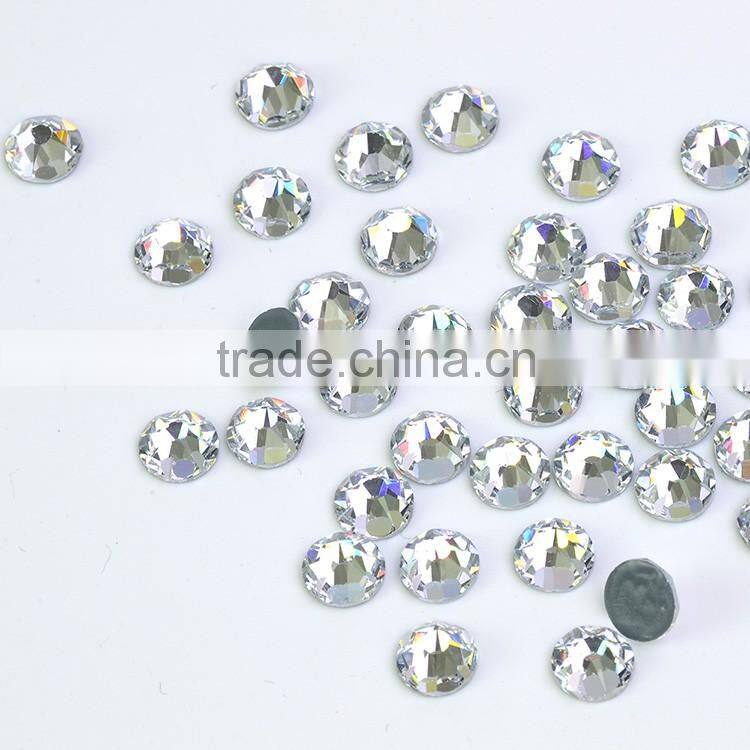Sparkling 16 cuts Flatback Rhinestone Hotfix, SS3-SS48 Hotfix Crystal Strass Rhinestone with Glue Wholesale for Wedding Dress