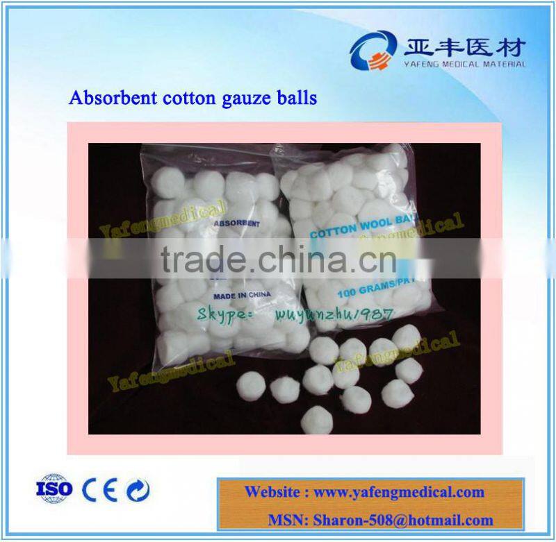 Sterile absorbent dental cotton gauze ball products