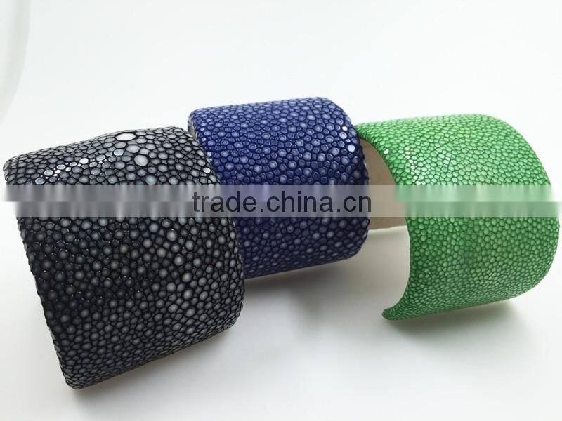 luxury high end quality Real Stingray cuff bangle bracelet cuff stingray bangle