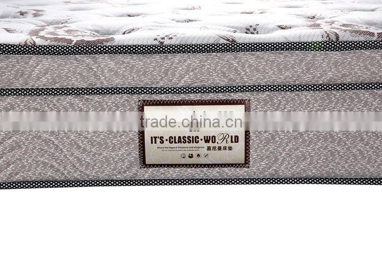 Luxury bedroom set happy dream euro pillow top pocket spring mattress for sale