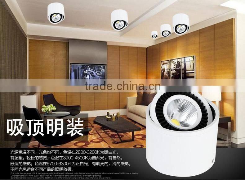 Surface Mounting 3w 5w 7w 12w 15W LED Downlights Led Ceiling Light Spotlights Rotate 360 degrees