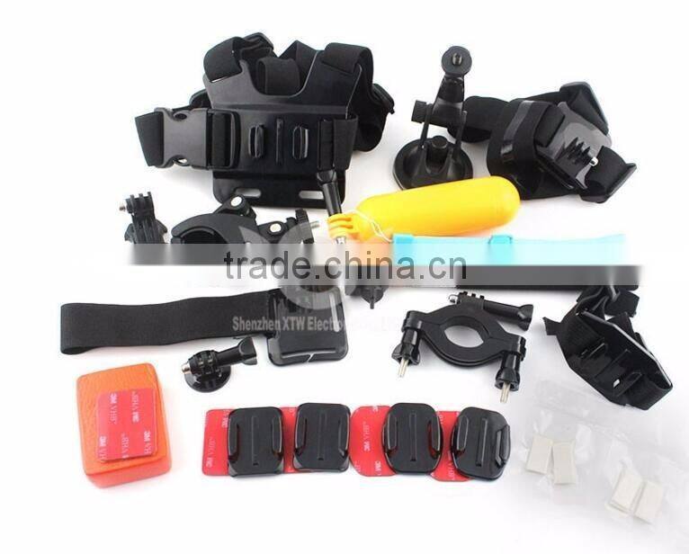OEM Top supplier of gopros camera accessories set with chest strap head strap monopod For go pro camera