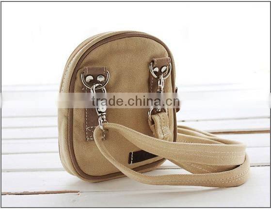 2016 china supplier cute mini satchel canvas waist bag waterproof waist bag portable shoulder waist bag