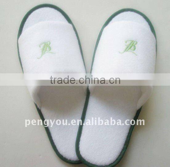 White cotton hotel slipper