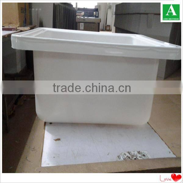 Custom white hips plastic food container