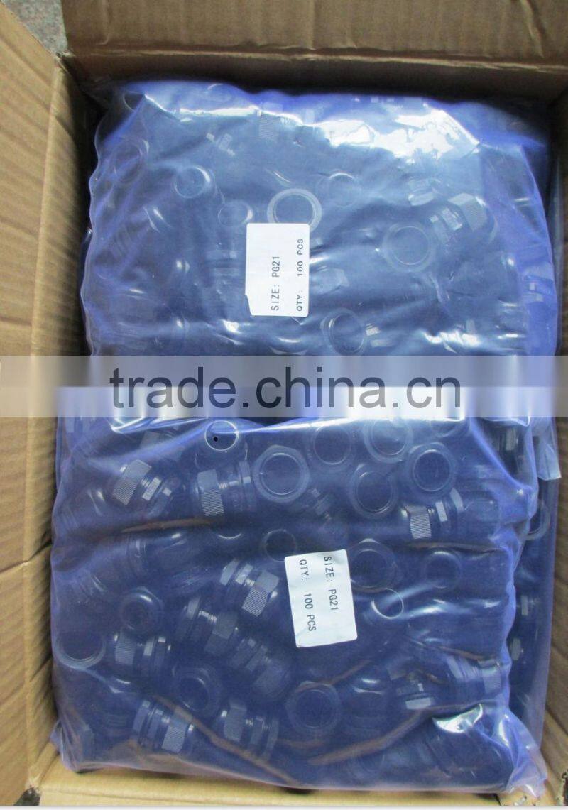 Waterproof Nylon cable glands in White Black Grey NPT PG Metric Thread