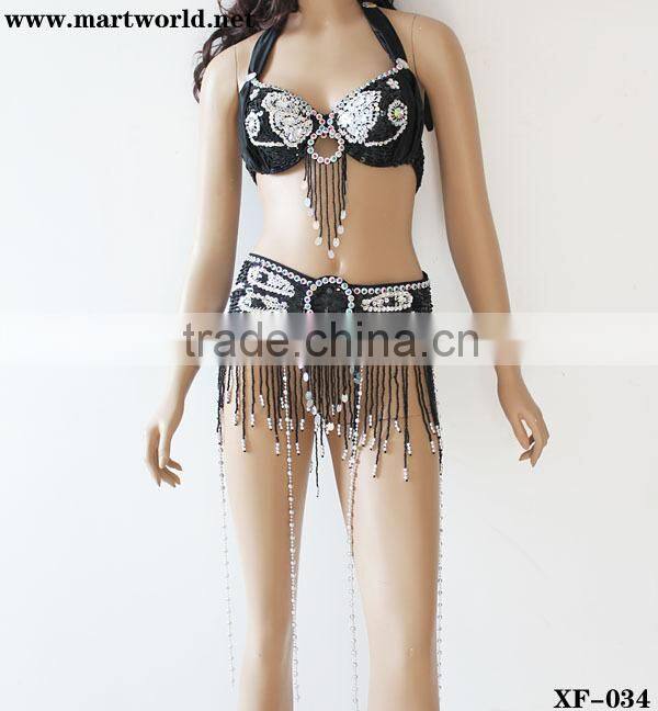 black ballroom dancing costumes for women(XF-034)