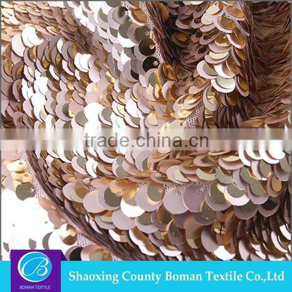 Cheap fabric supplier Soft Polyester sequin embroidery design
