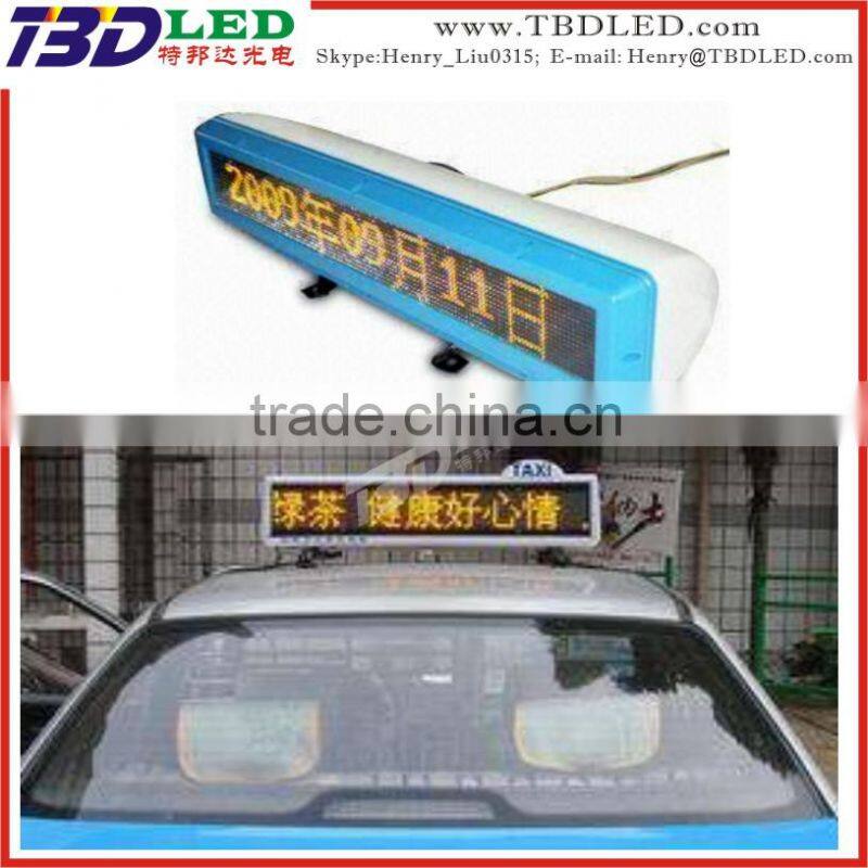 Best selling Led Flexible Programmable Display led car display/message moving led taxi display