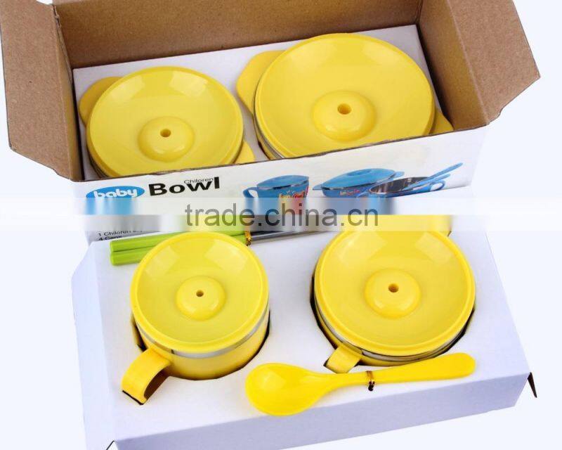 chinese wholesale 5 piece stainless steel mixing bowl set with lids for children