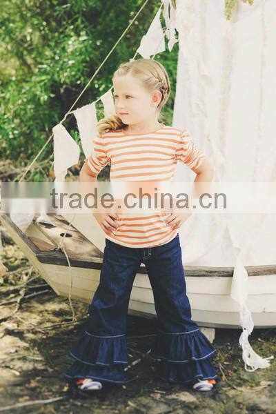 Fashion Organic cotton kids skirt and top cotton tank for girls