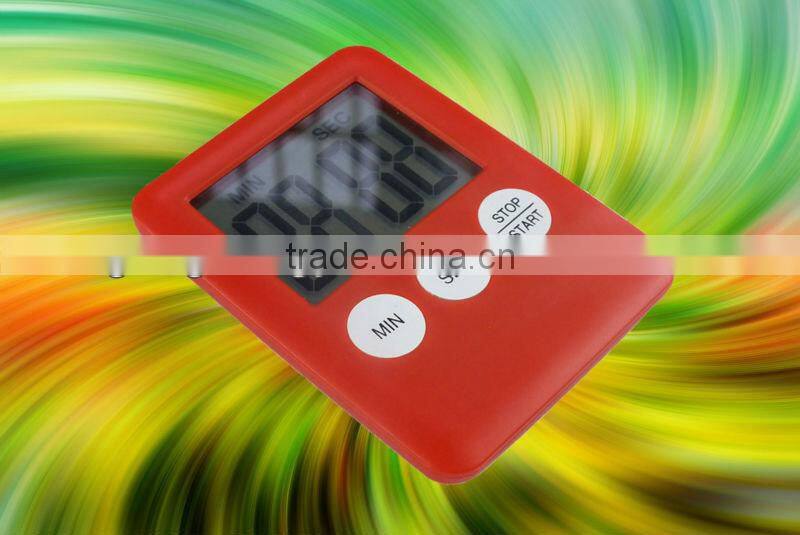 Silver portable magnetic digital eletric countdown timer