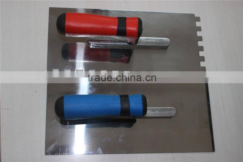 Plastering trowel / stainless steel blade construction tools / PP hand