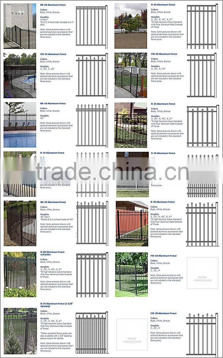 High Quality Silver Anodized Aluminum Railings