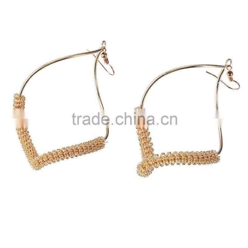 Fashion & Cheap Jewelry South Africa style gold plating Petal shape Spring Enveloping drop earring for cute girls