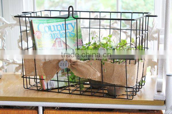 Garden hanging iron plants pot tray wall ounted kitchen wall shelf
