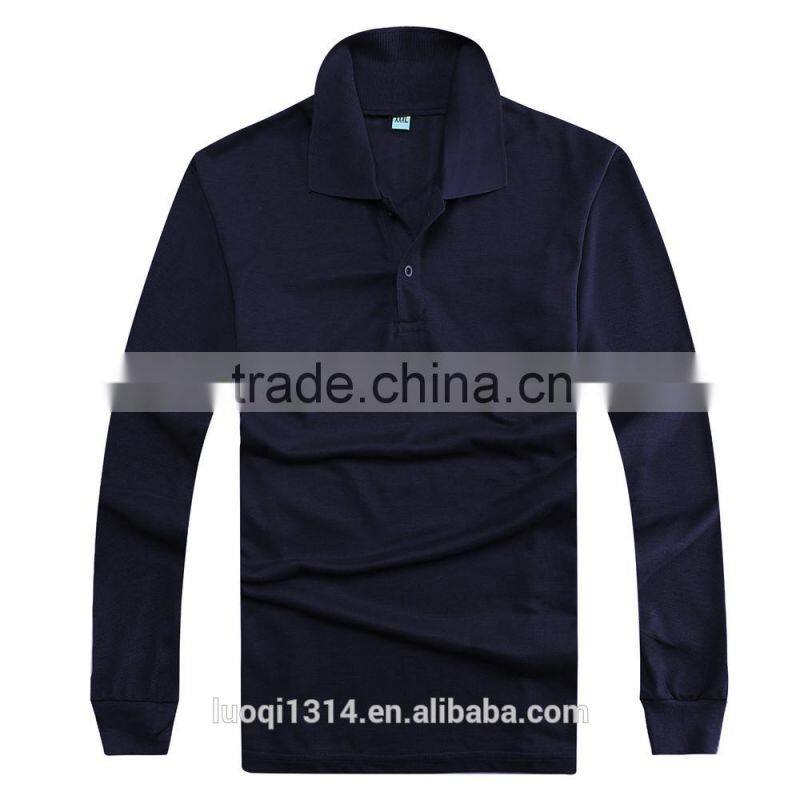 Cheap New Fashion Men's Sweater Casual Polo Shirt, Blank Custom Polo Tshirt, Long Sleeve Polo