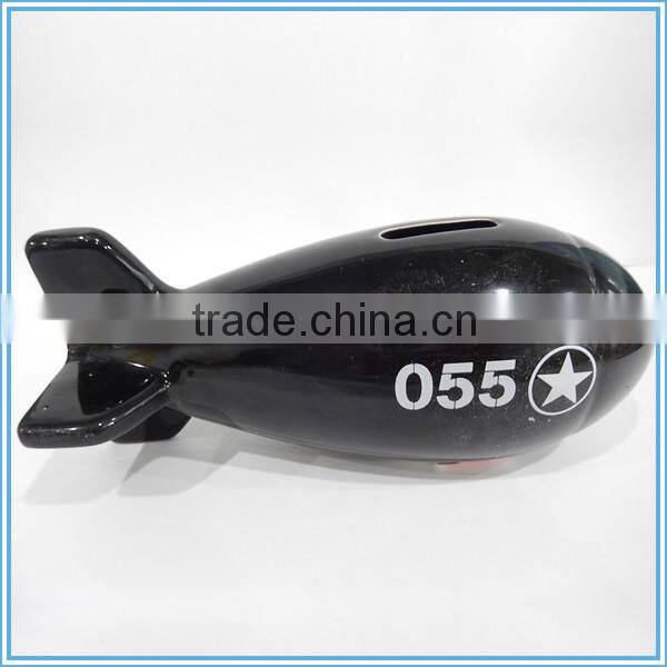 ceramic bomb shape money custom coin bank gift decoration
