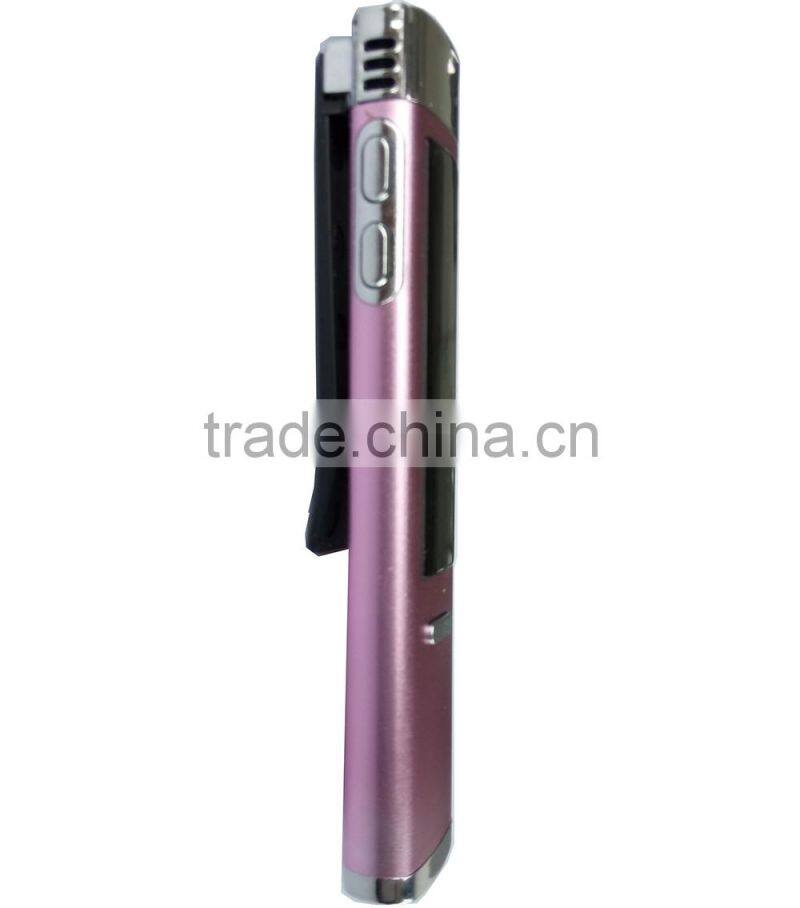 Black OLED Screen Fashion Design 160maH Lithium Battery Digital Pen Voice Recorder with Clamp GC-F1