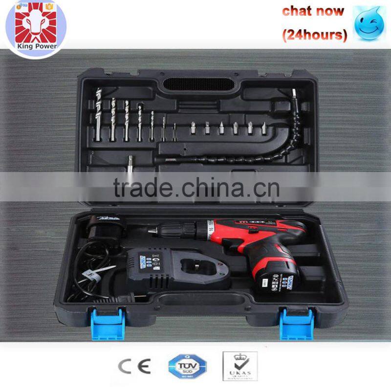 16pcs lithium battery powerd two-speed 16.8V cordless drill charging drill combo kit