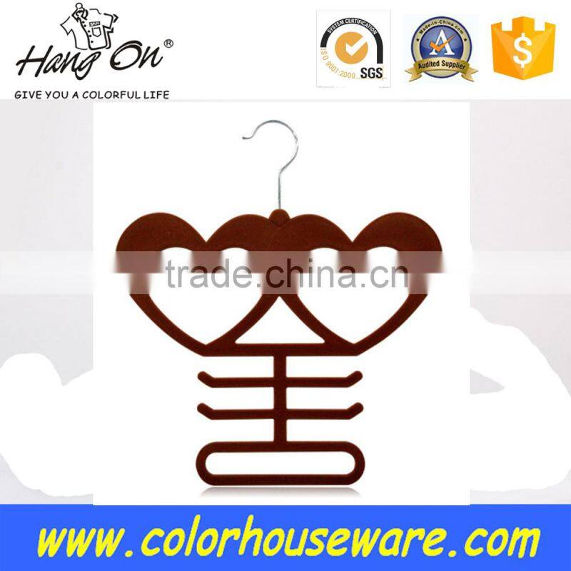 Heart-love Velvet hanger for tie/scarf