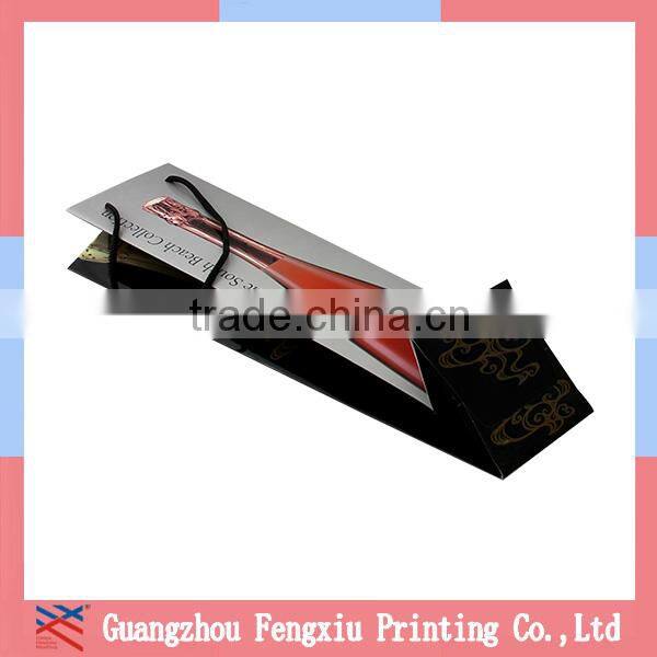 2015 Custom Printed Counter gloss lamination elegent wine paper bag with matt lamination