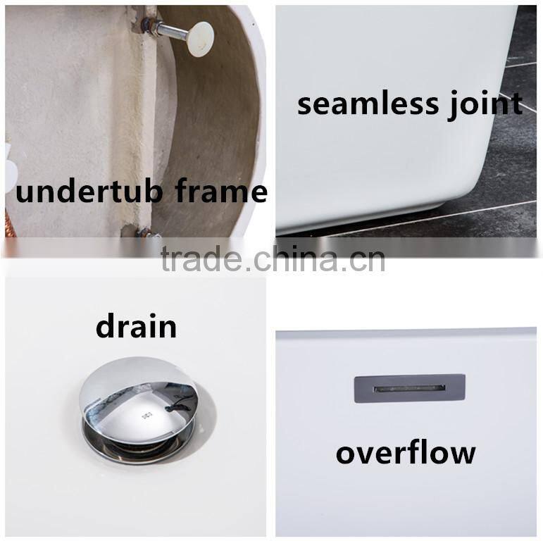SUNZOOM UPC/cUPC certified european soaking tubs, rectangular corner bathtub, quality bathtub