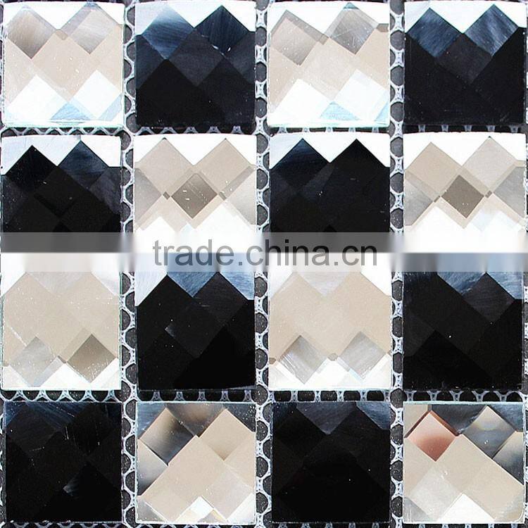 black and white 13 beveled mirror glass wholesale