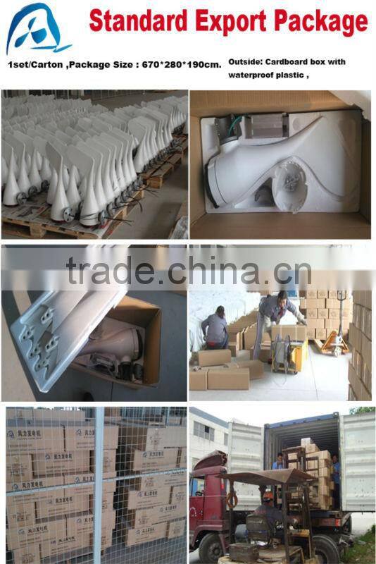 200w output 12v /24v small alternator wind turbine generator /wind generator