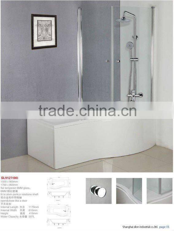 P shape acrylic bathtub,baby bathtub,square acrylic bathtub