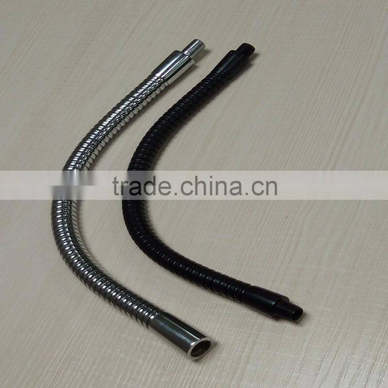 Black finished flexible gooseneck pipe