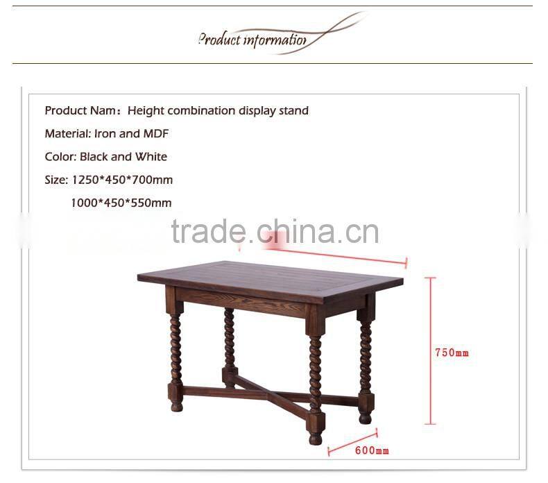 Shopping store decoration, display tables and shelf tables for shop fitting and store fixtures