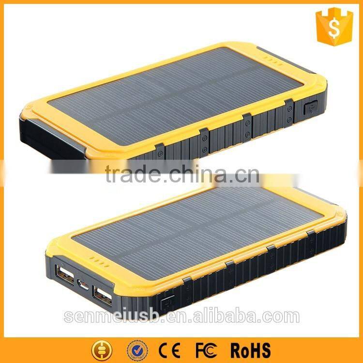 Wholesale UK robust solar power bank 8000mah with strong flashlight