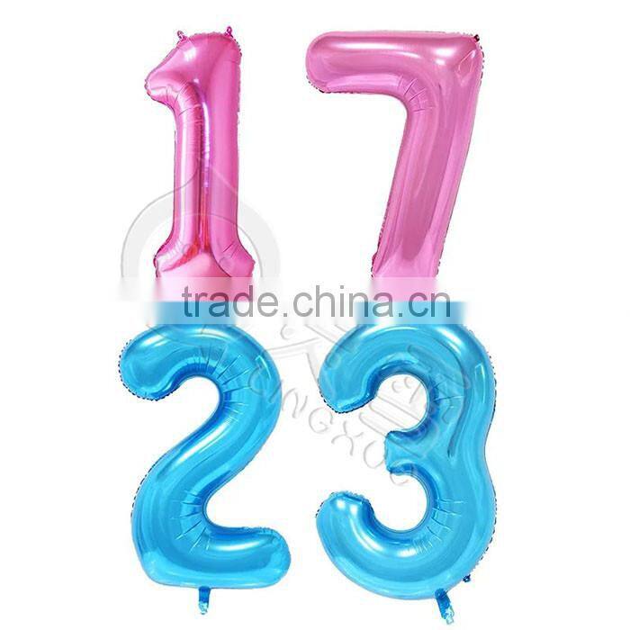 40inch Silver Aluminium Foil Number Balloon for Birthday Party Decoration Balloon
