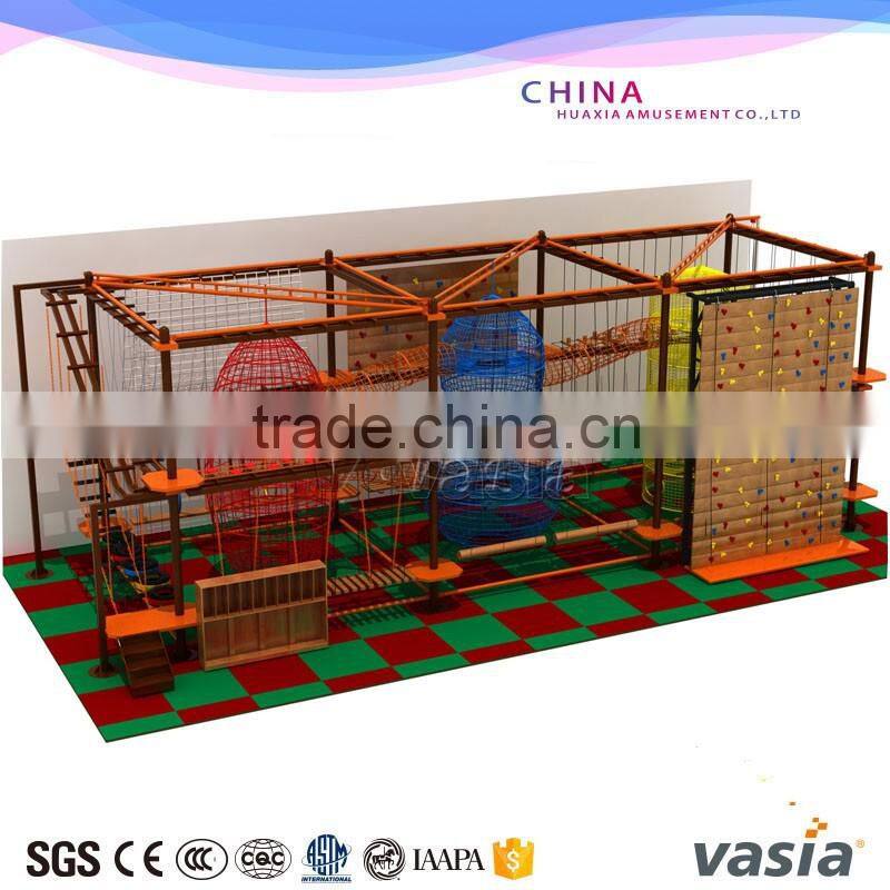 2016 cheap indoor playground equipment of rope course for hot sale