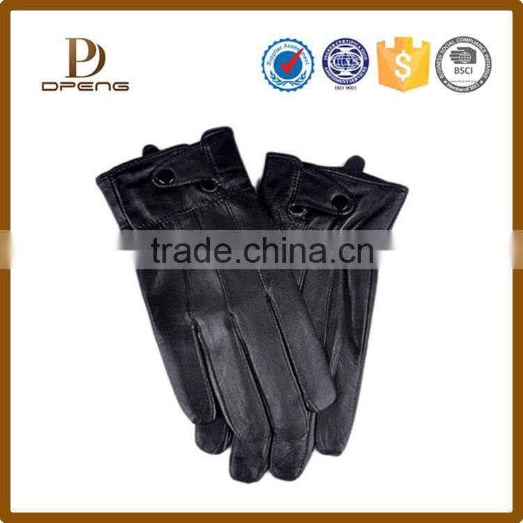 Custom Touch Screen GENUINE Soft Leather men Winter Driving gloves