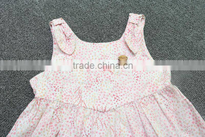Hot sale kids dress with factory independent design vest girls dresses