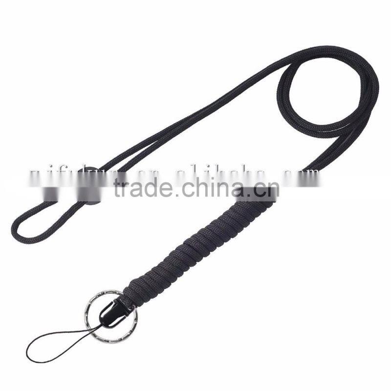 paracord survival lanyard necklace with split ring for keys,ID holders