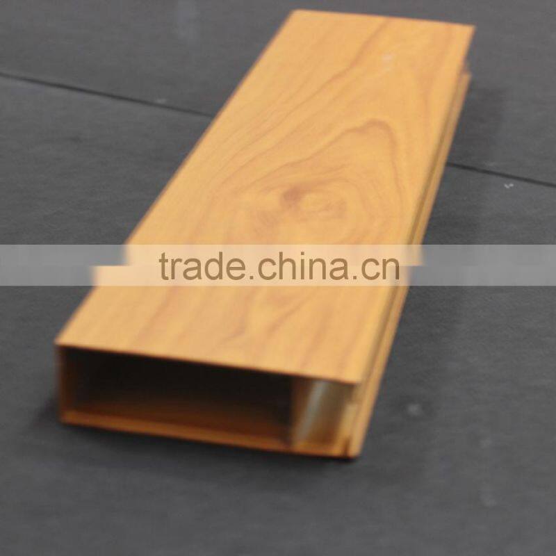 Waterproof Wood Grain Suspended Linear Ceiling panel aluminum Screen Ceiling