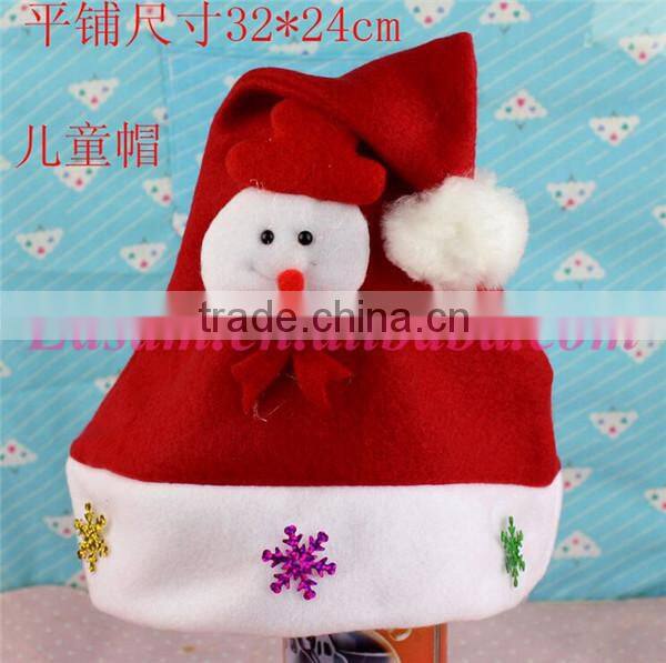 Christmas gift promotion xmas decoration luxury christmas plush santa hat