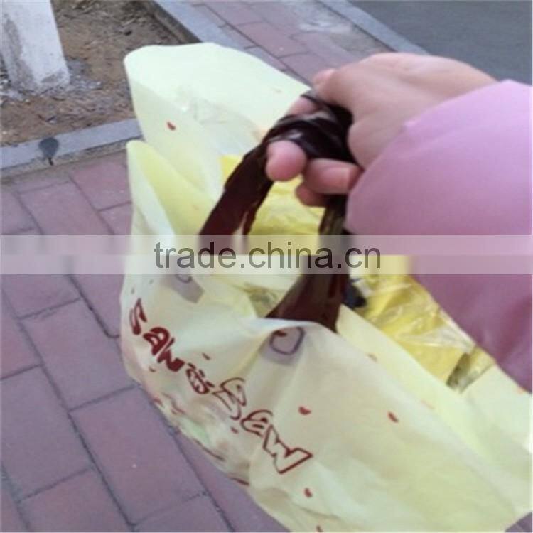 Accept custom gusset loop handle bags with full printing for promotion